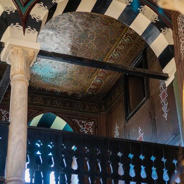 Die Synagoge von Kairo – zu sehen ist das Gewölbe auf dem auch Davidsterne zu erkennen sind.