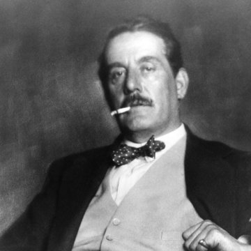 Giacomo Puccini in schwarz-weiß Fotografie