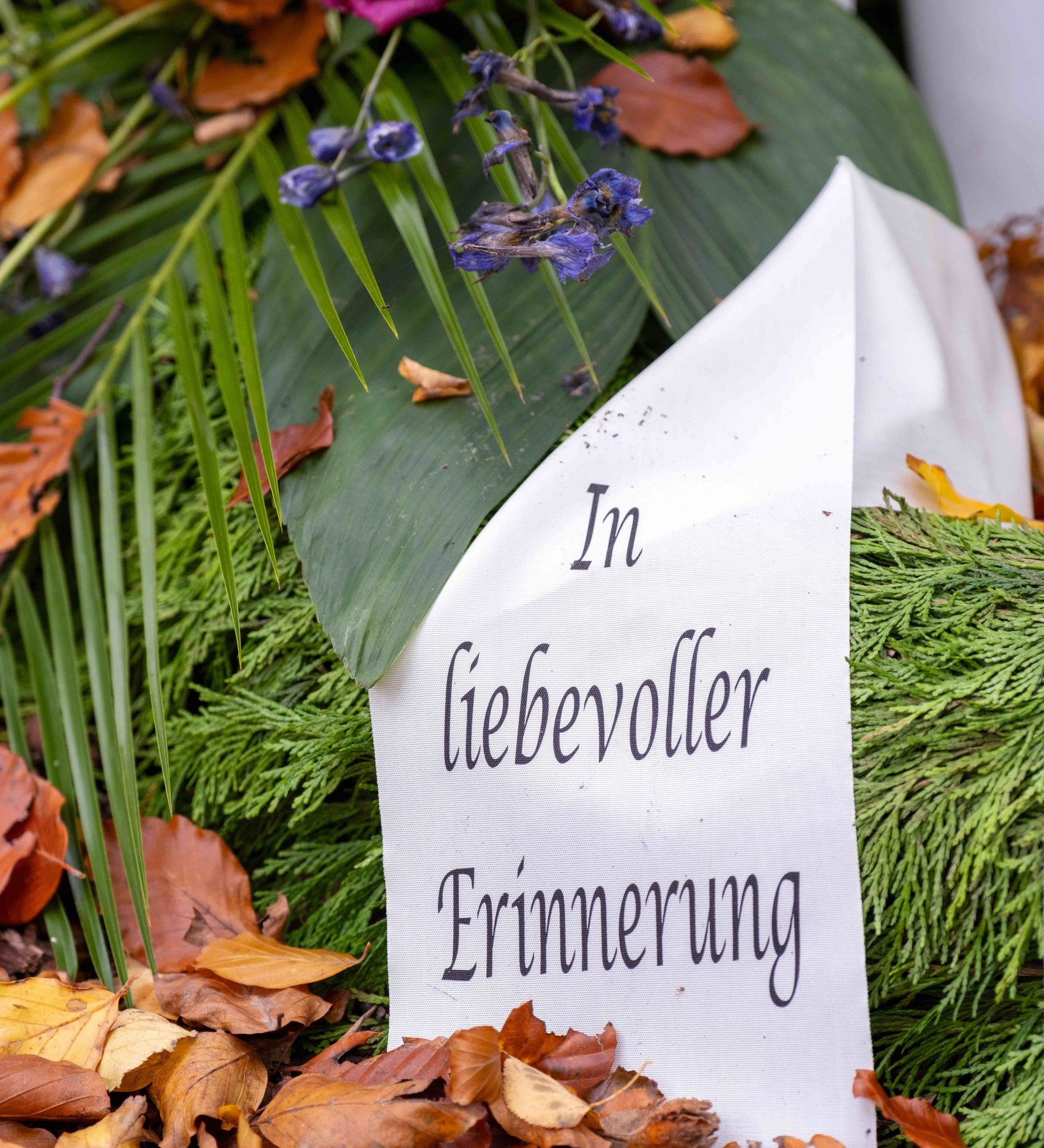 Grab im Herbst