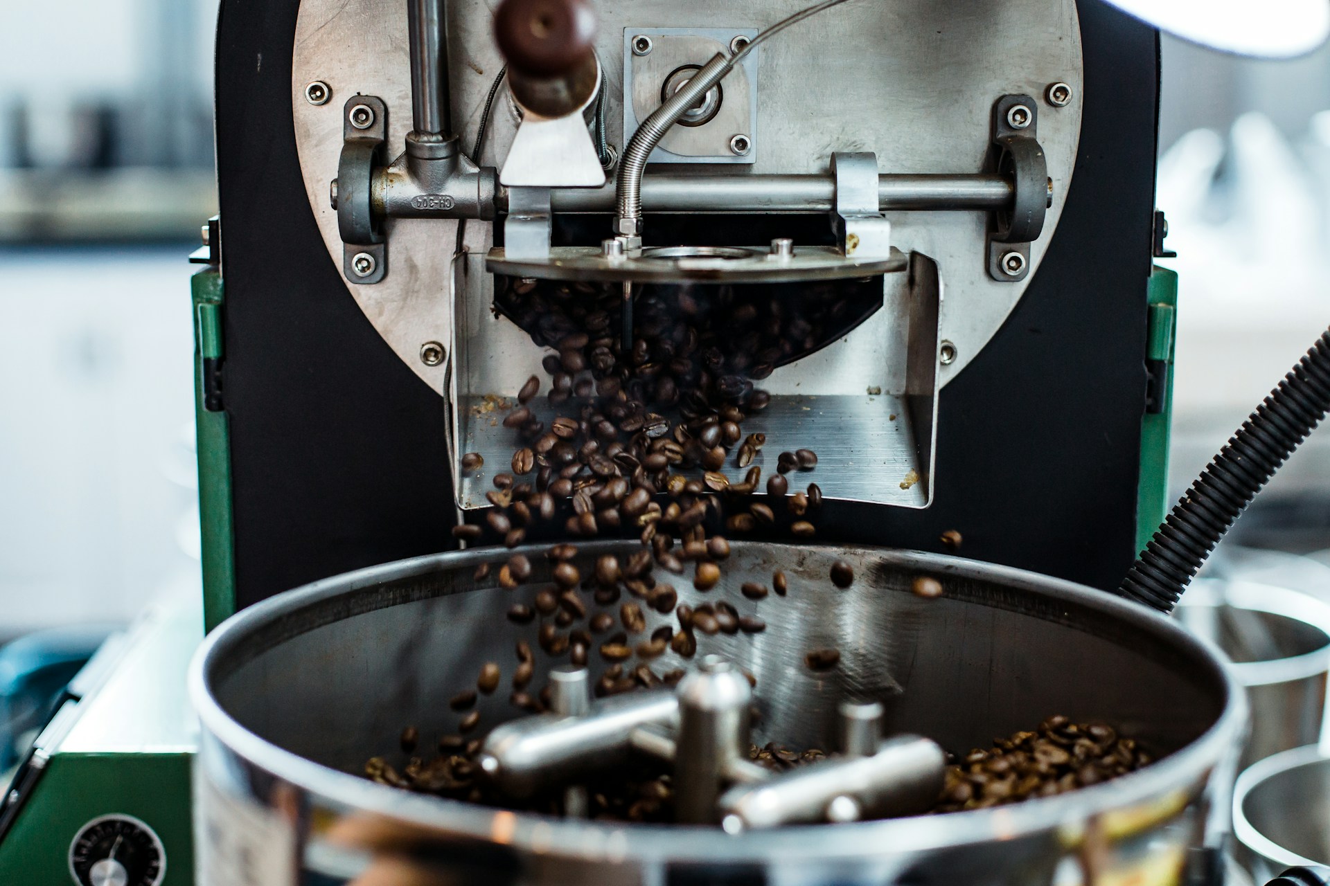 Kaffeebohnen beim Rösten